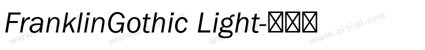 FranklinGothic Light字体转换